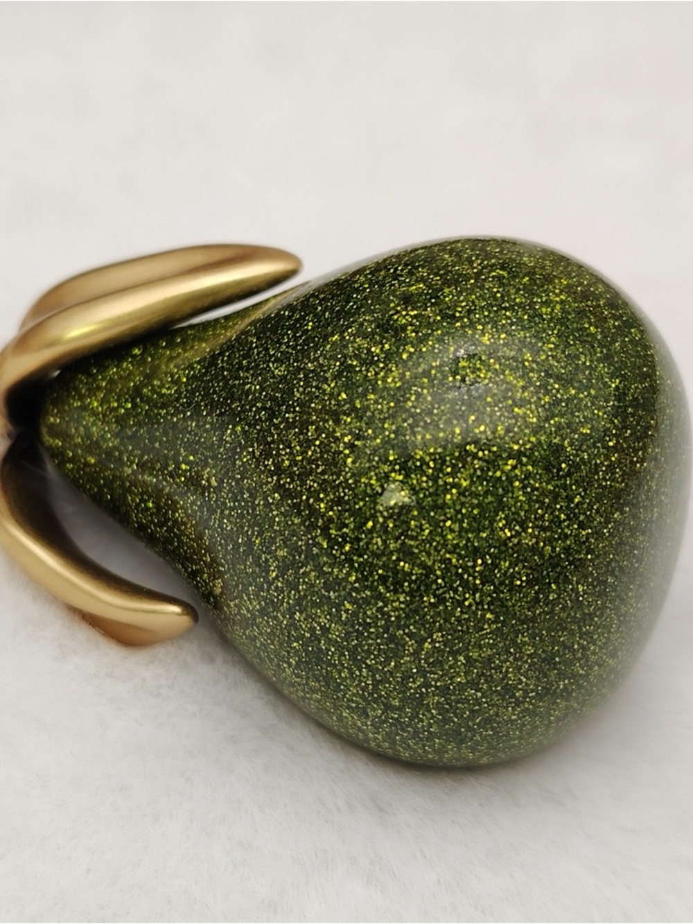 Coach Pear Bag Charm CAX73 Brass/Green - Picture 2 of 6
